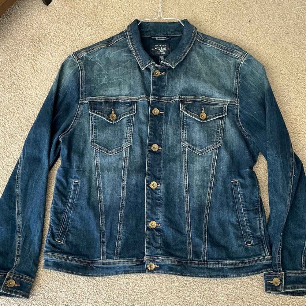 Silver Jeans Men's Denim Jacket with Button Details size XL